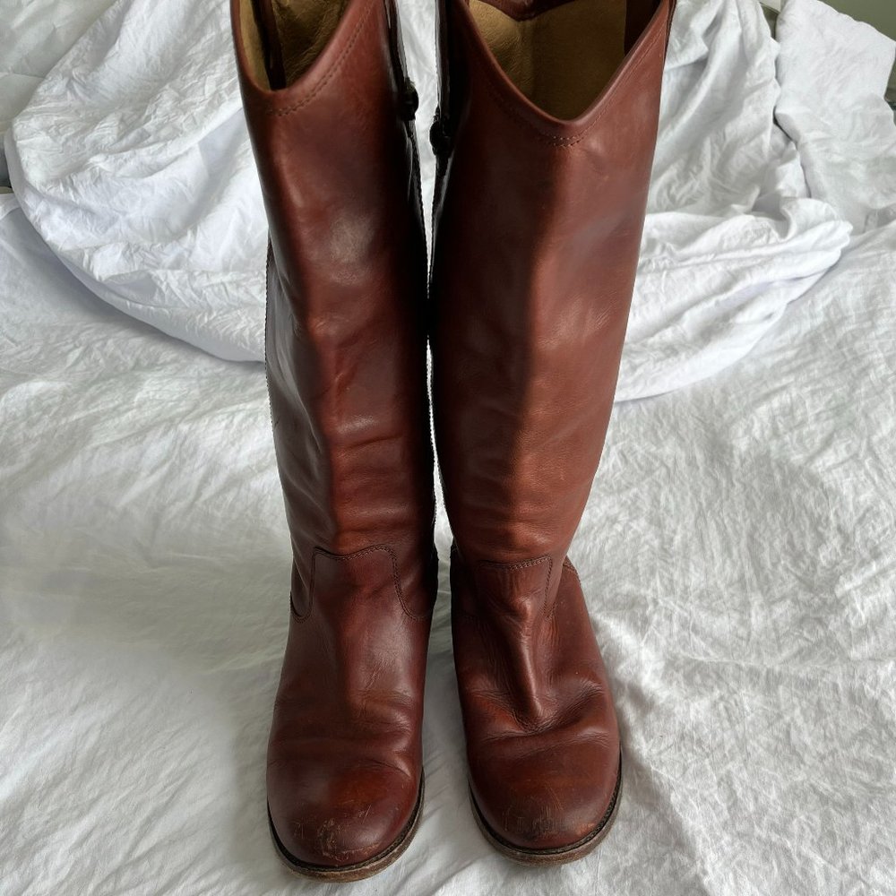 Frye Tall Boots Melissa Button